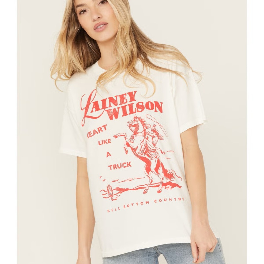 Lainey Wilson Graphic White T-Shirt
